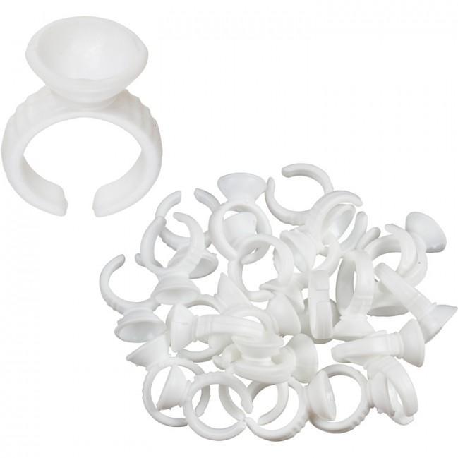 Disposable eyelash glue ring